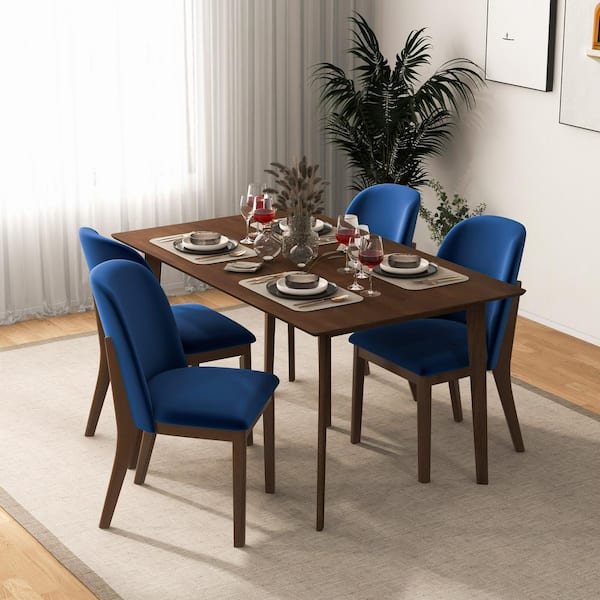 Mid century modern velvet dining online chairs