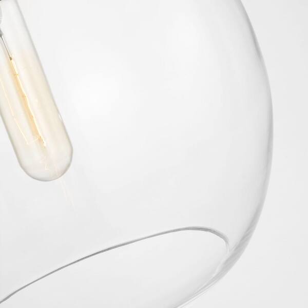 Generation Lighting - Magnus Large 1-Light Burnished Brass Pendant Light with Clear Glass Shade