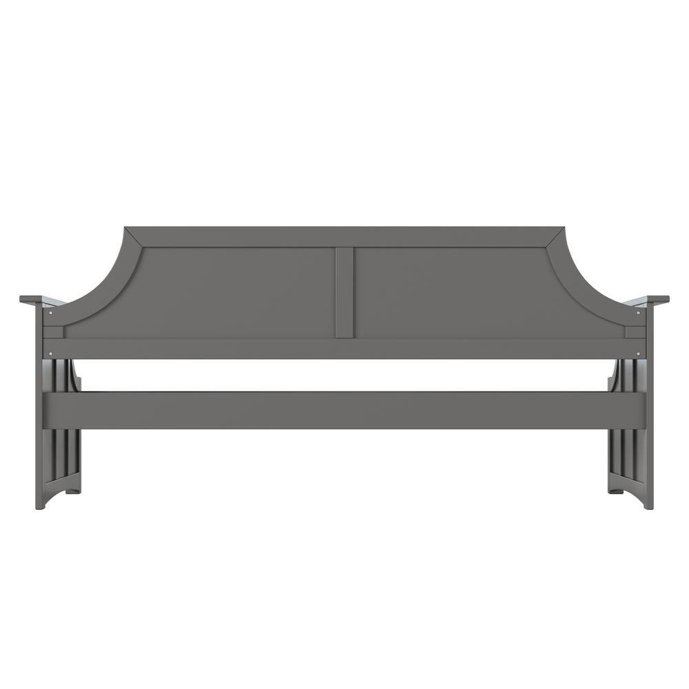 Gray Twin Solid Wood Daybed with Slats and Drawer
