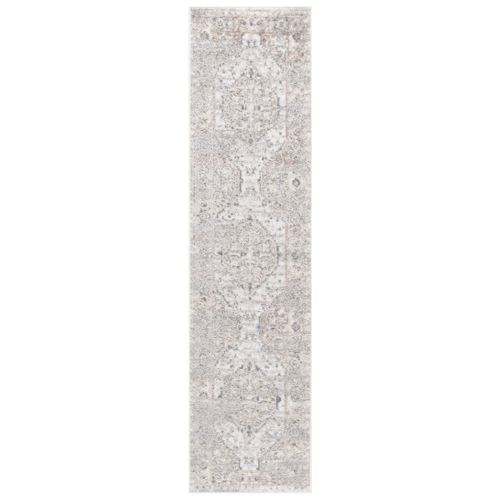 Maya 2 ft. x 8 ft. Ivory/Gray Beige Ornate Medallion Runner Rug price history on PriceWatchPro