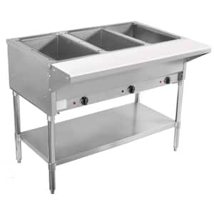 3 Well Electric Steam Table, 230-Volt, in Silver