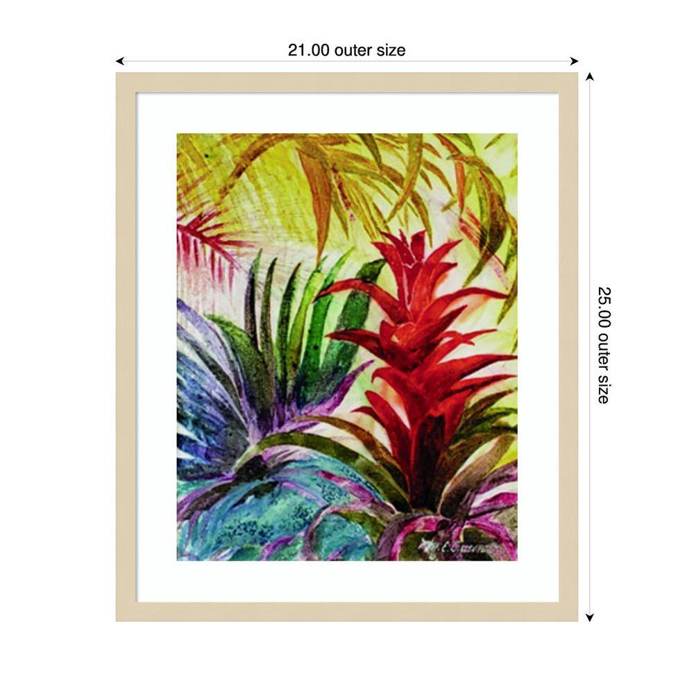 Tropic Botanicals VI Framed Graphic Art Print in Natural Wood