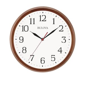 12 in. H X 12 in. W Round Wall Clock in a solid hardwood case