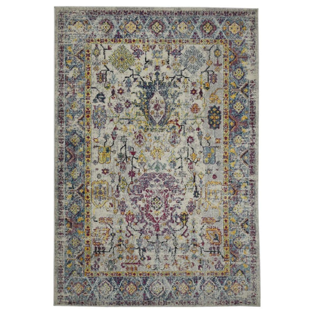 9' X 12' Gray Blue And Purple Area Rug price history on PriceWatchPro