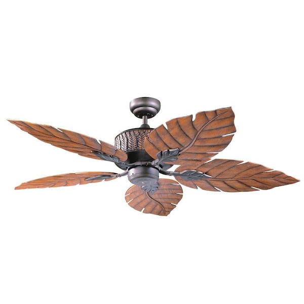 Designers Choice Collection Fern Leaf 52 in. Indoor/Outdoor Oil Rubbed Bronze Ceiling Fan