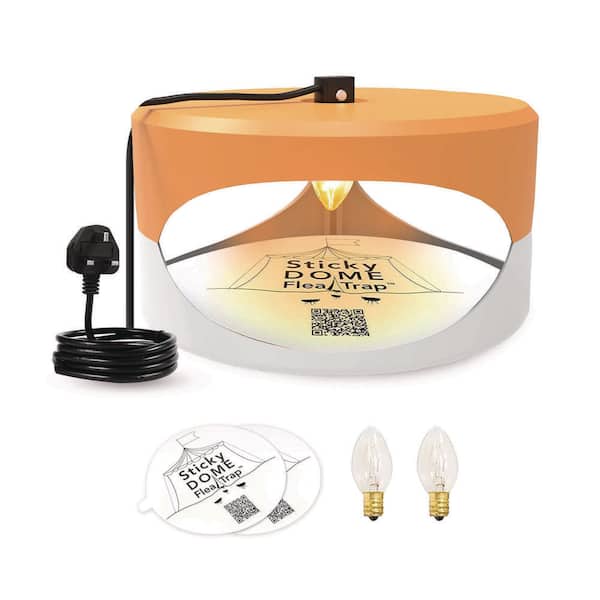 Sticky Dome Flea and Bed Bug Trap-Indoor Pest Control 1-Pack (Orange and White)