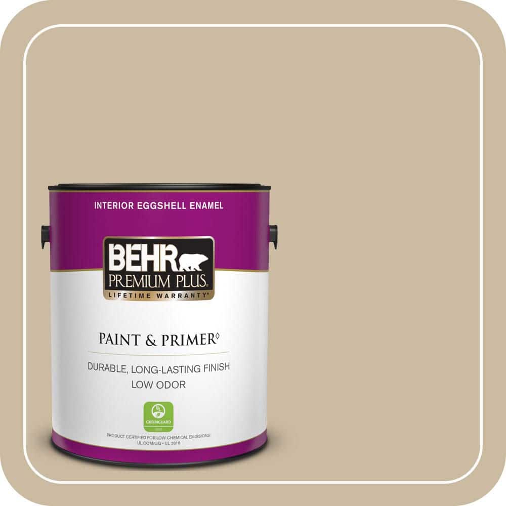 1 gal. #MQ2-26 Windsor Tan Eggshell Enamel Low Odor Interior Paint & Primer price history on PriceWatchPro