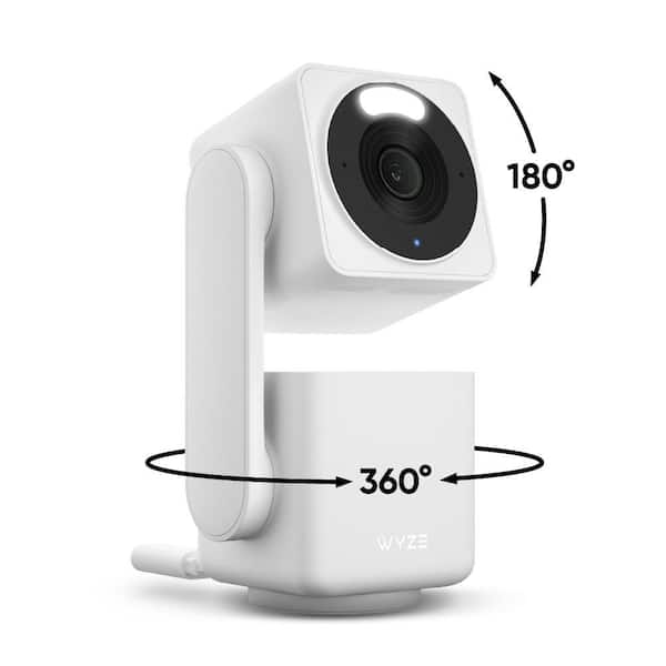 Cam Pan v4, 4K UHD Indoor/Outdoor, Plug-In, Pan/Tilt Security Camera with Color Night Vision, 2-Way Audio in White