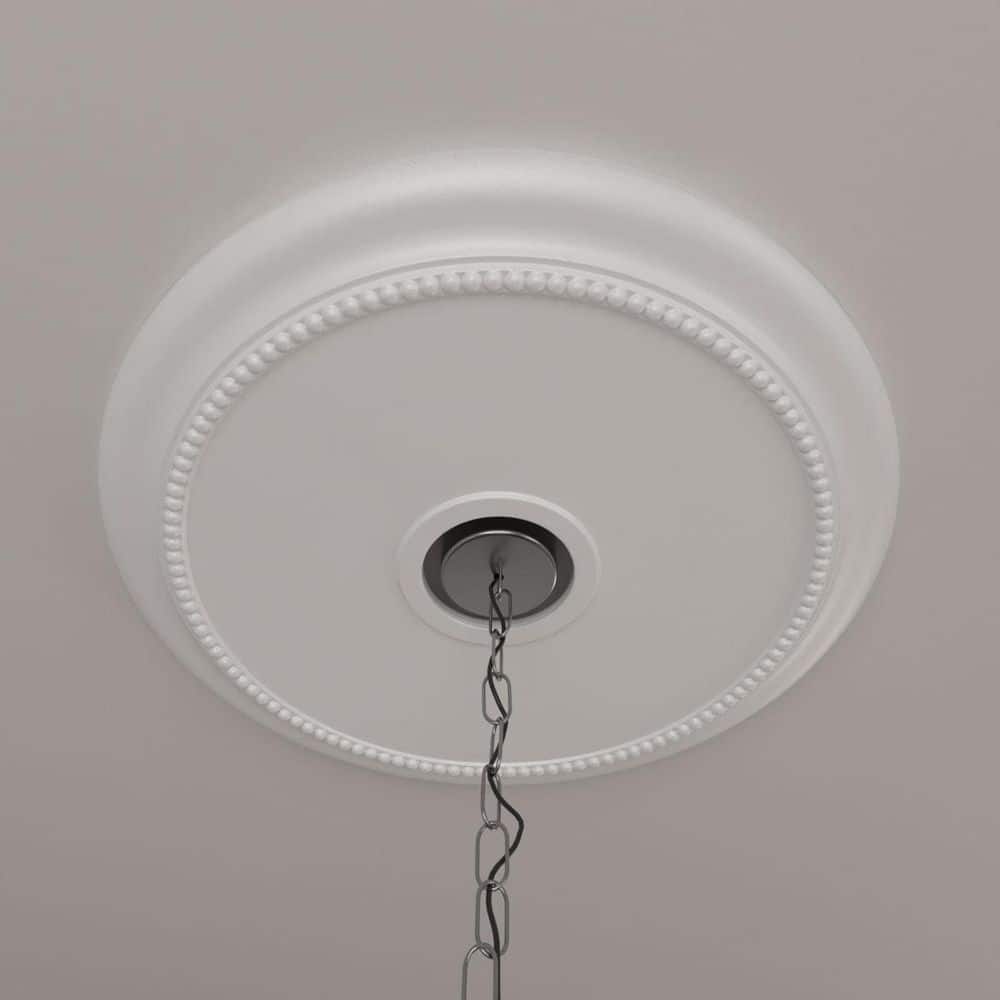 Crendon 24" Primed Round Wood Finish Ceiling Medallion