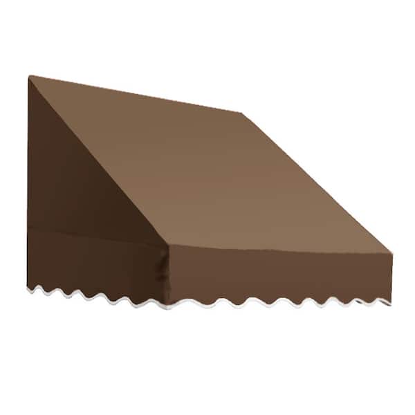 AWNTECH 5.38 ft. Wide San Francisco Window/Entry Fixed Awning (31 in. H x 24 in. D) Black/Tan