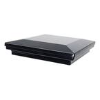 6 in. x 6 in. Gloss Black Aluminum Flat Pyramid Post Cap