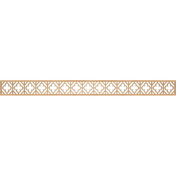 Ekena Millwork Hazelton Fretwork 0.25 in. D x 46.375 in. W x 4 in. L Maple Wood Panel Moulding