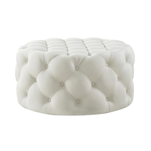 Cream 2024 cocktail ottoman