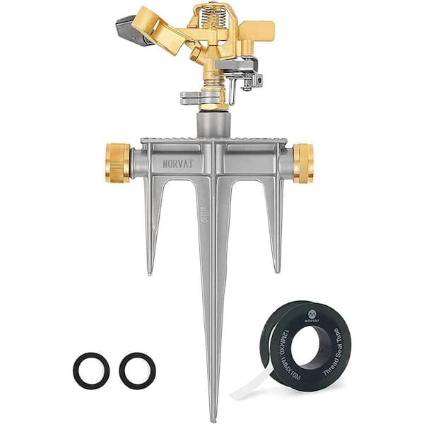3/4-In Brass Impact Sprinkler on Adjustable Tripod Base - Hoses, Sprinklers  & Watering Tools, Orbit