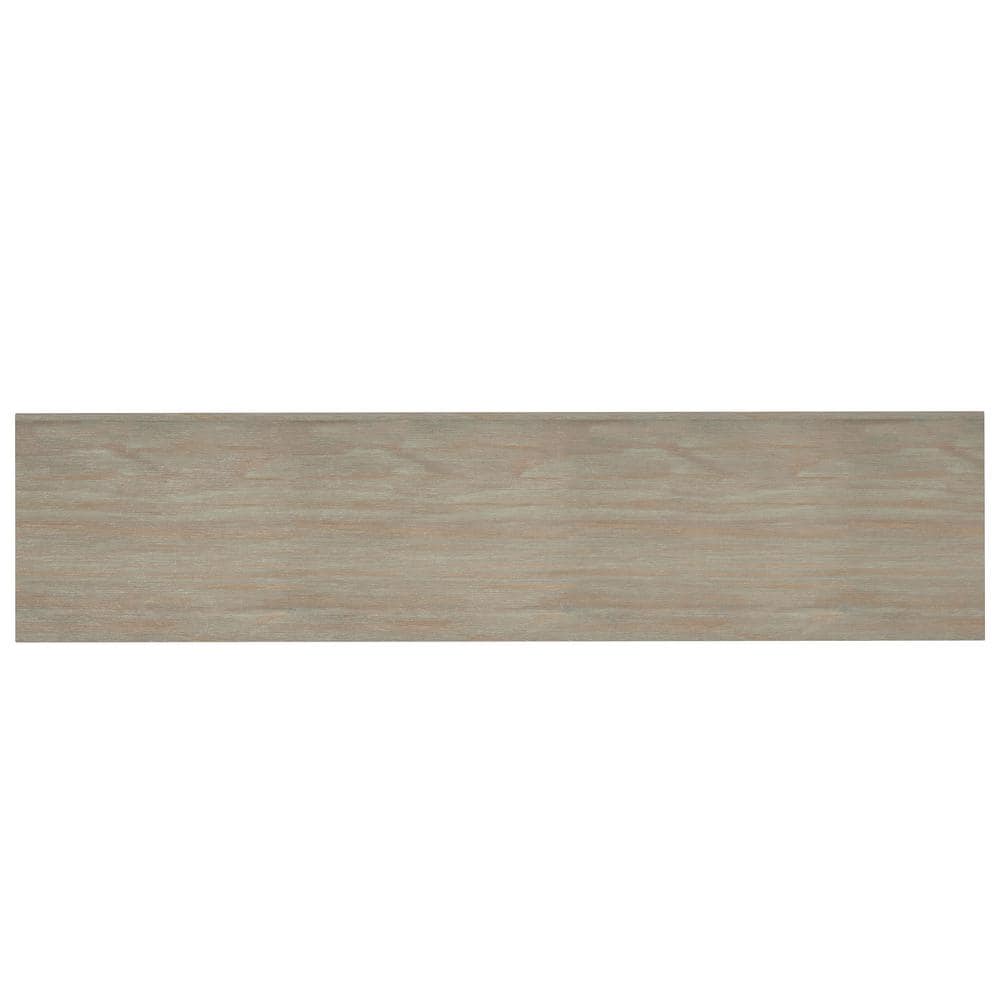 Distressed Grey 72'' Solid Pine Wood Media Console with Cabinet