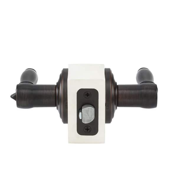 Kwikset Ashfield Venetian Bronze Entry Door Handle Featuring