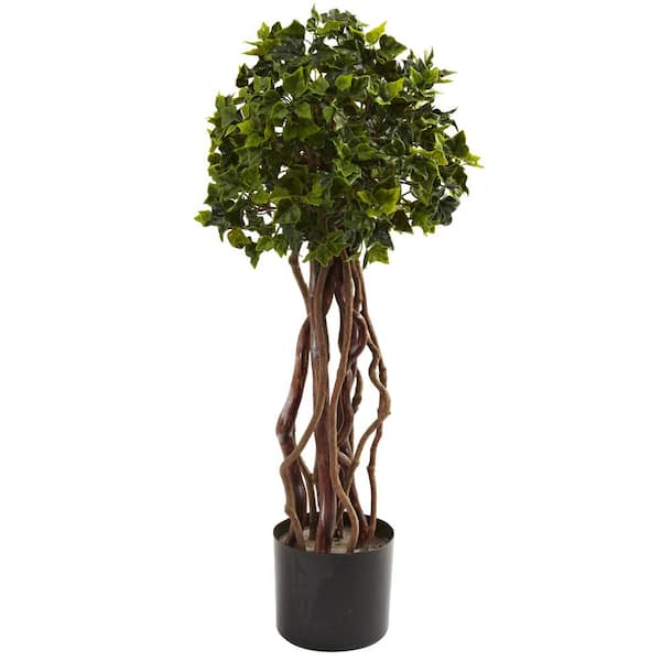 Nearly Natural 2.5 ft. Artificial UV Resistant Indoor/Outdoor English Ivy Topiary