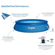 QuickSet Inflatable Ring Top 15 ft. Round 36 in. Deep Inflatable Pool with Pump