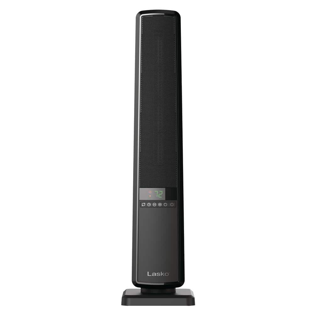Lasko Black Ceramic Tower Heater with Remote Control