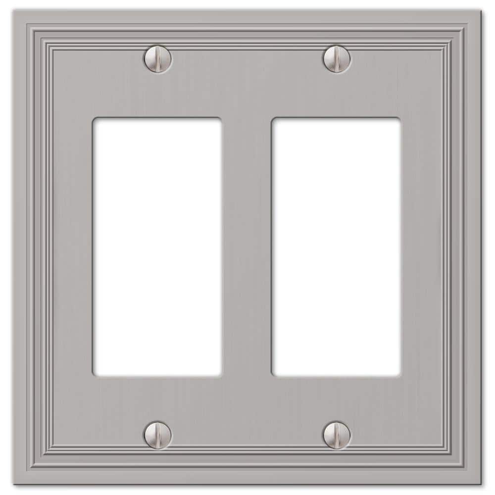 Hallcrest 2 Gang Rocker Metal Wall Plate - Satin Nickel price history on PriceWatchPro