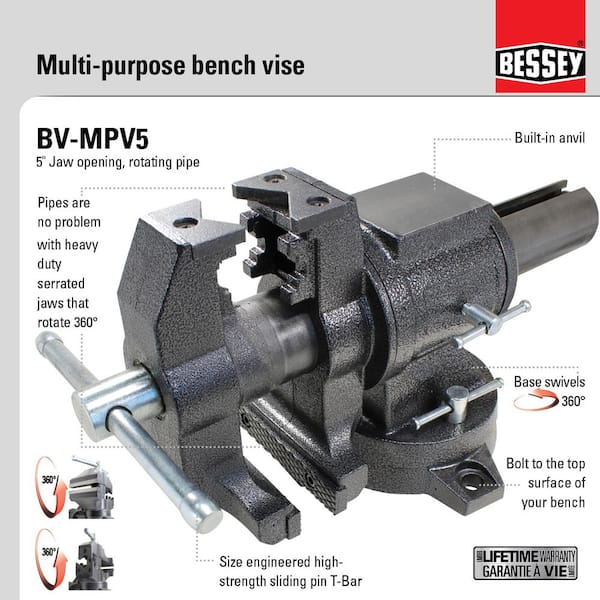 HEAVY DUTY 5" WORK BENCH VICE VISE WORKSHOP CLAMP ENGINEER JAW SWIVEL BASE TABLE 