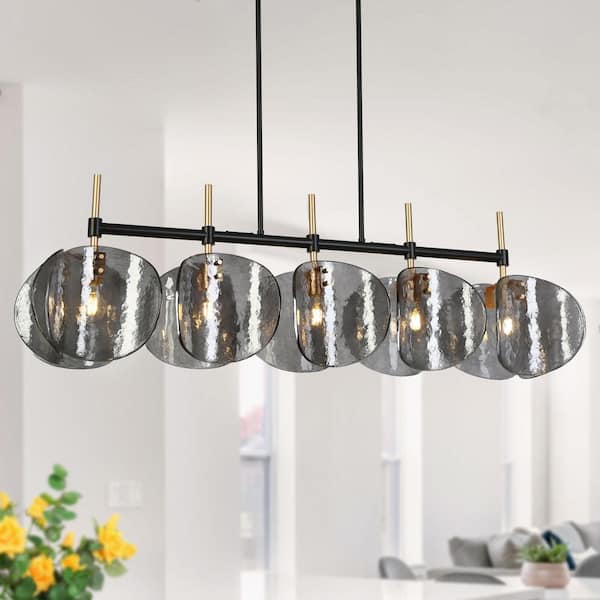 Hunter Astwood 5-Light Satin Gold Glam Led Chandelier