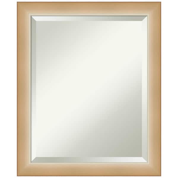 Amanti Art Eva 19 in. x 23 in. Modern Rectangle Framed Ombre Gold Wall Mirror