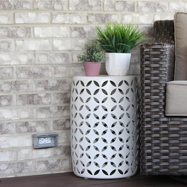 radiant 15 Amp 125-Volt Weather Resistant Outdoor Decorator Duplex Outlet with 6.0 Amp Type A/C USB, White