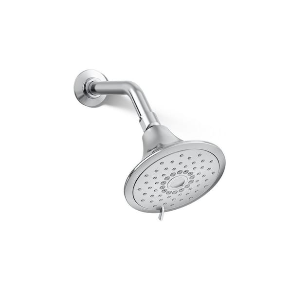 Forte 3-Spray 5.5 in. Single Wall Mount Fixed Shower Head in Polished Chrome