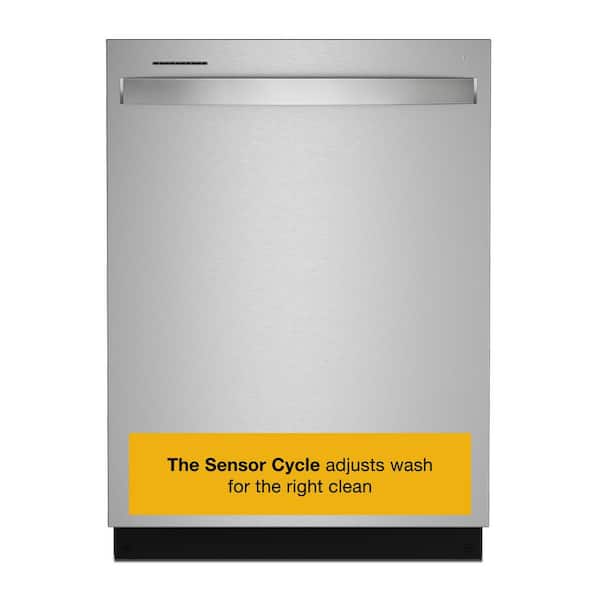 24 in. Hidden Control Built-In Tall Tub Dishwasher in Fingerprint Resistant Stainless Steel with 5-Cycles 50 dBA