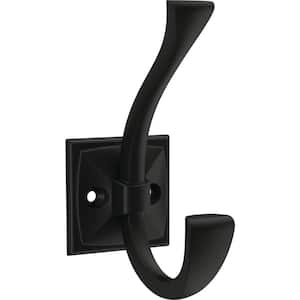 Ruavista 4.38 in. Flat Black Coat and Hat Hook