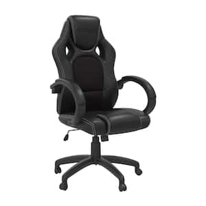 NTense Vortex Gaming and Office Chair, Black Faux Leather