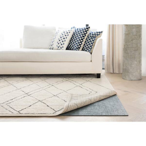 Non-Slip Rug Pad 5x8 Feet – Premium Grip, Fine Rib Pattern, Beige