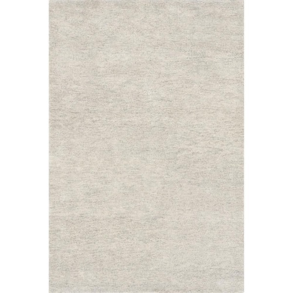 Citra Solid Wool Area Rug Ivory 9 ft. x 12 ft. Area Rug