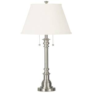 Kenroy Home Stowe 30 in. Brushed Steel Table Lamp 21404BS
