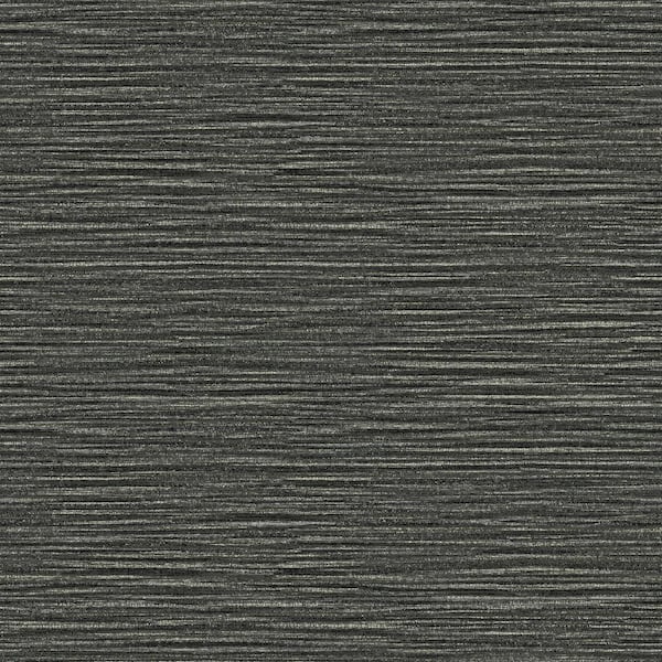 Advantage Hazen Shimmer Stripe Black Non Pasted Non Woven Wallpaper Sample