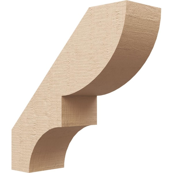 Ekena Millwork 5 in. x 16 in. x 16 in. Ridgewood Rough Cedar Woodgrain Timberthane Polyurethane Knee Brace, Primed