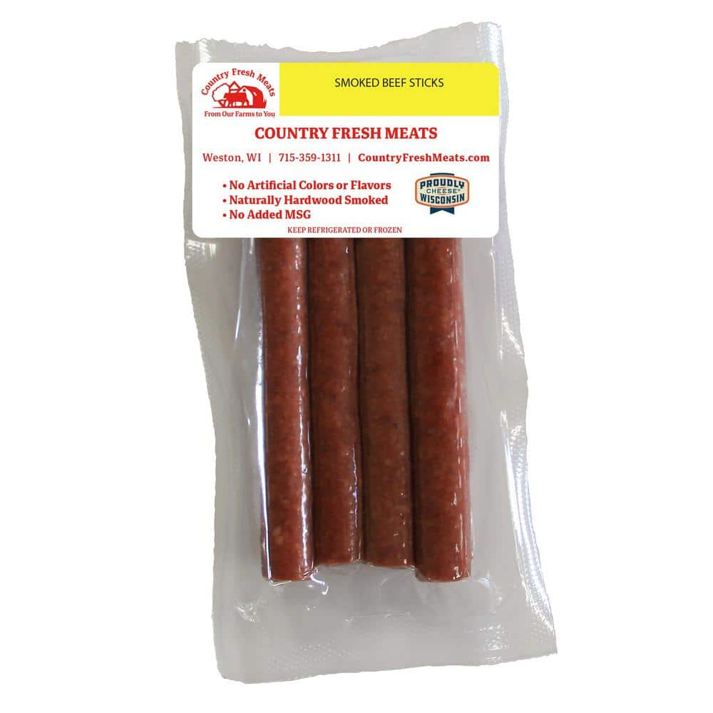 COUNTRY FRESH MEATS Smoked Beef Sticks, 3 oz., Meat Snack 82990500002 ...