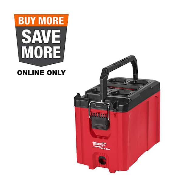 PACKOUT 10 in. Compact Portable Tool Box with Adjustable Dividers and Interior Storage Tray