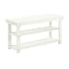 Convenience Concepts Oxford Ivory Utility Mudroom Bench with Shelves 17 ...