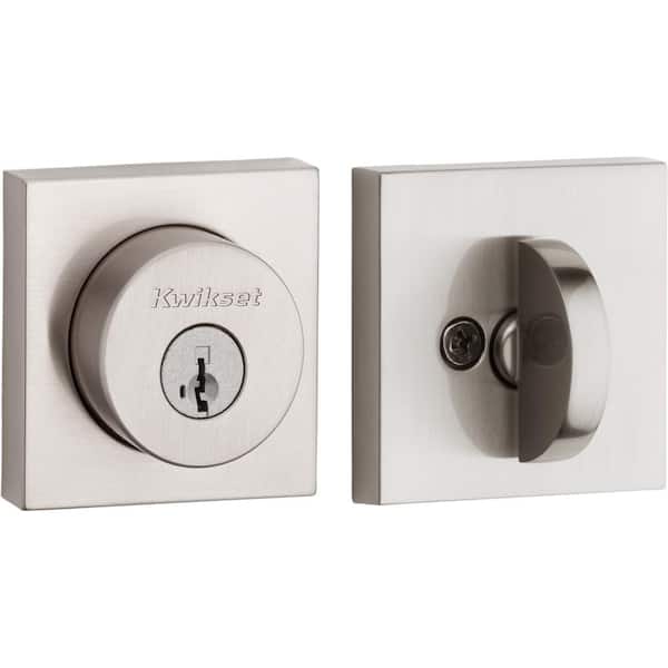 Kwikset 158 SeriesSatin Nickel Single Cylinder Deadbolt Featuring SmartKey Security and Microban Technology