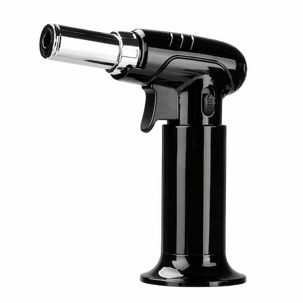 Refillable Butane Soldering Torch Lighter Adjustable Flame Black for Welding Resin Art Industrial Applications