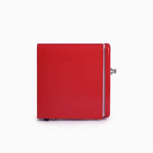 1.6 cu. ft. Retro Mini Fridge in Red with Freezer Compartment
