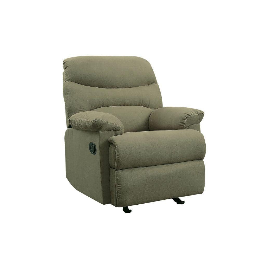 Benjara Green Fabric Manual Recliner With Cushioned Seat BM280250 - The ...