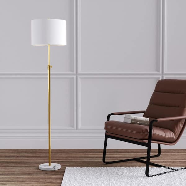 67.8 in. White Modern Dimmable 1-Light Standard Living Room Bedroom Reading Standing up Floor Lamp Corner Tall Lights