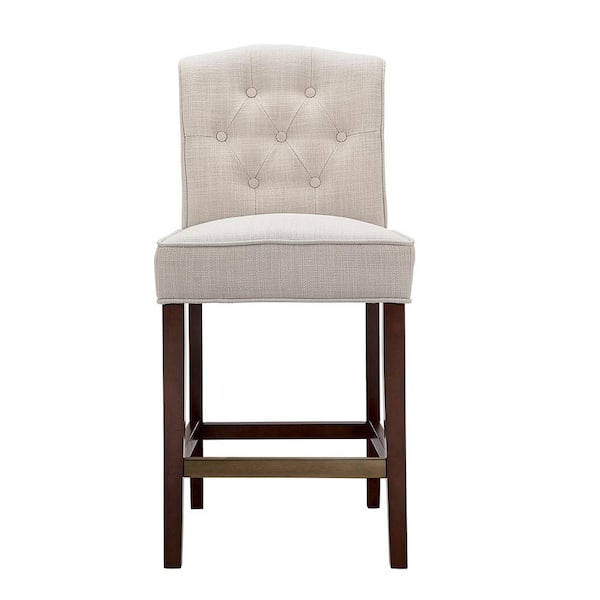 Madison Park Misha 26 in. Tan Wood Counter Stool