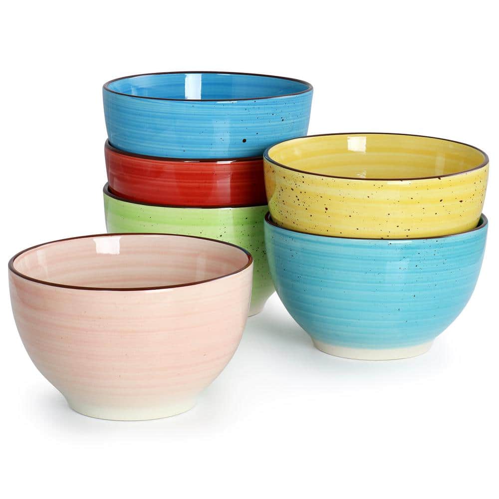 Elama 24-Piece Multicolor Ceramic Dinnerware Set