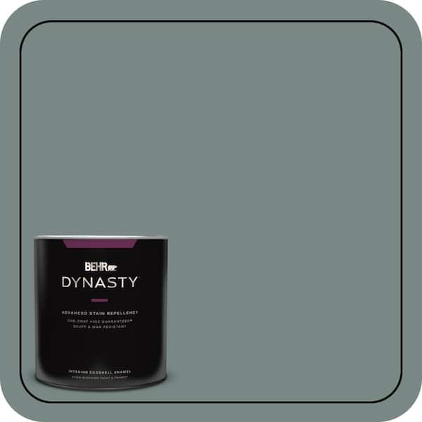 BEHR DYNASTY 1 qt. #PPU12-16 Juniper Ash One-Coat Hide Eggshell Enamel Interior Stain-Blocking Paint and Primer