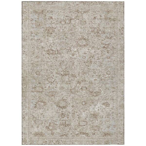 Chantille Machine Washable Indoor/Outdoor Abstract ACN3175 Linen 10 ft. x 14 ft. Area Rug