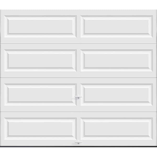 Clopay Classic Collection 8 ft. x 7 ft. 12.9 R-Value Intellicore Insulated Solid White Garage Door with Exceptional